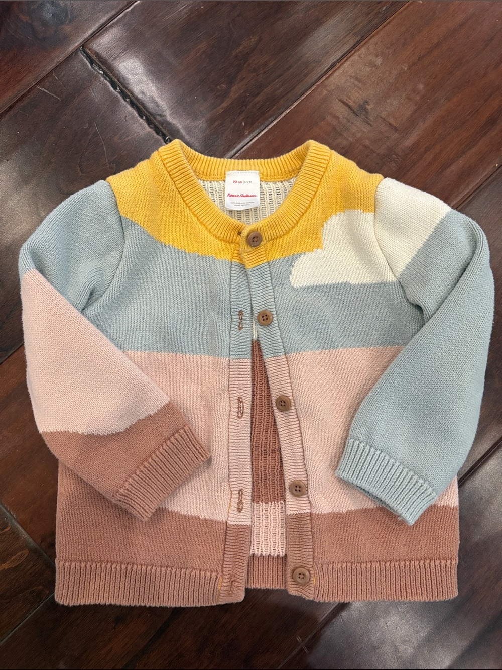Hanna Andersson Textured Cardigan In Organic Cotton - EUC
